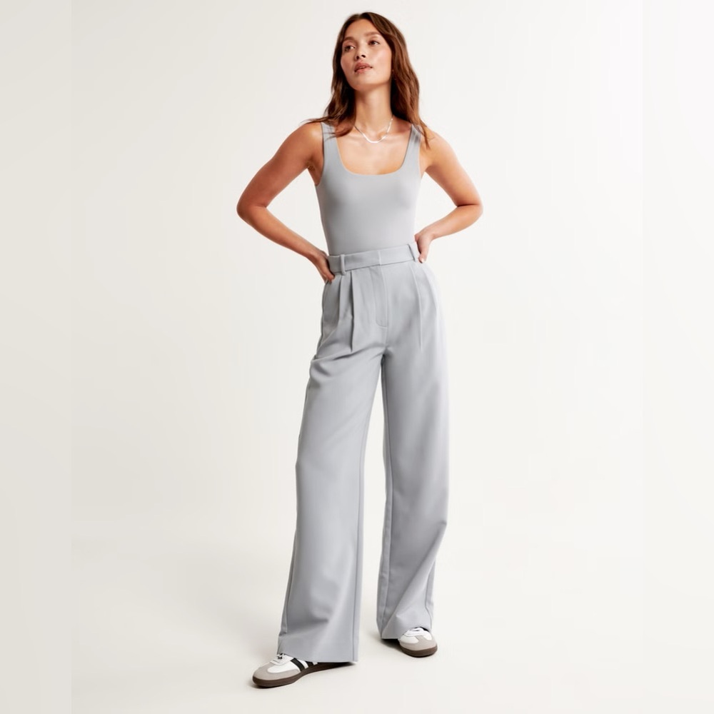 Abercrombie & Fitch Sloan Tailored Pant Trouser Gray
